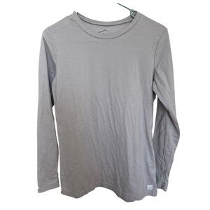 Butter-Soft‎ Long T-Shirt Women's Size Small Pullover Crew Neck Gray Under Scrub